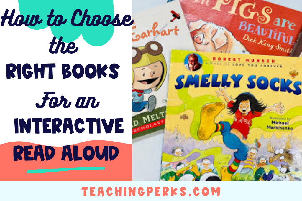 Picture of books you can use for interactive read alouds.