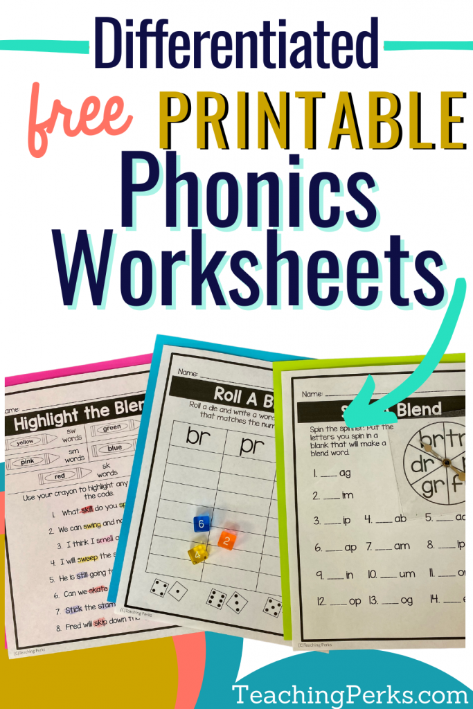 free phonics printable worksheets