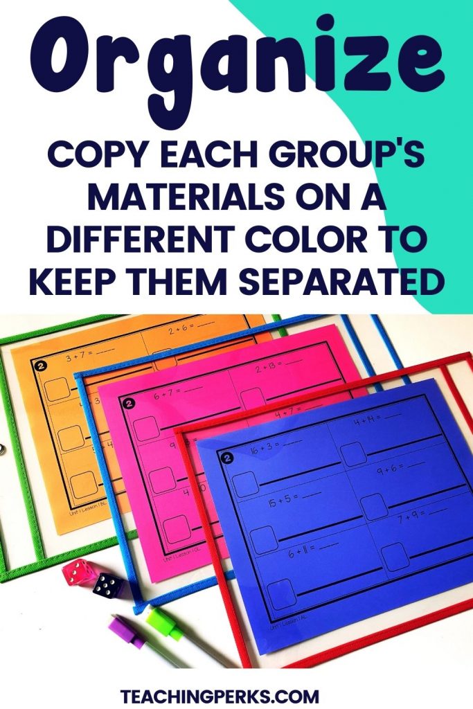 Differentiated guided math materials