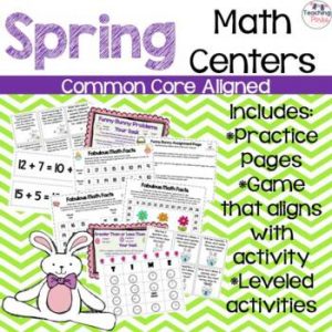 Spring math center ideas